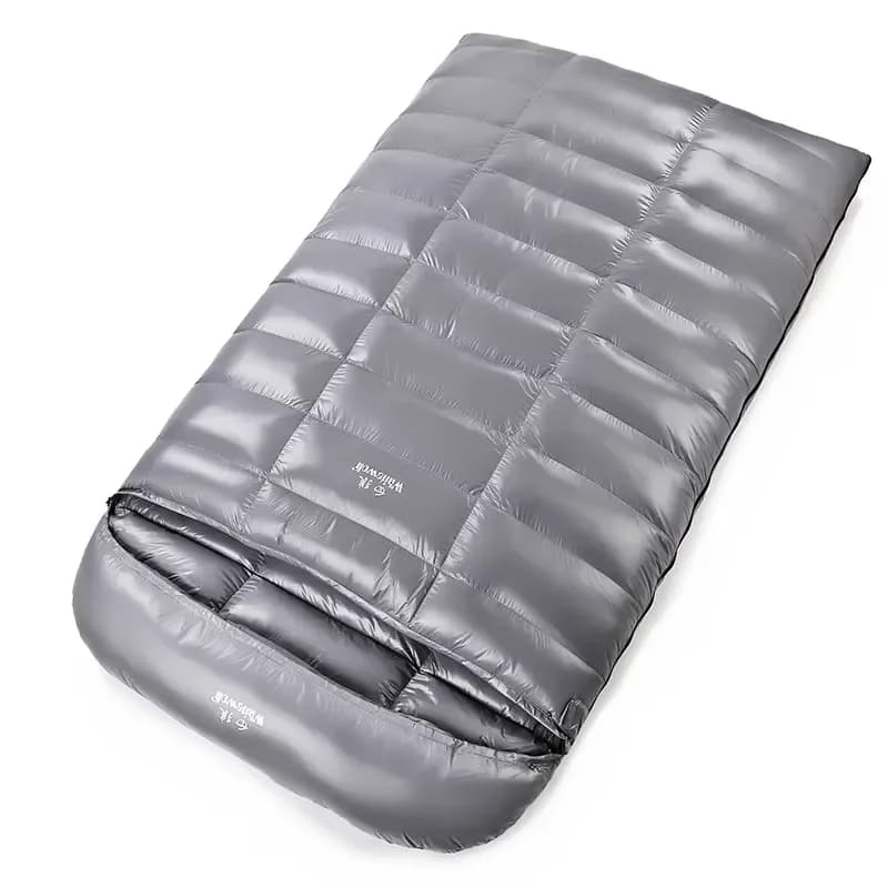 Hikeon Double-Size Envelope Type Nylon Duck Down-Filled Super Long Sleeping Bag Unisex Adult 2-Season Cold Weather Breathable