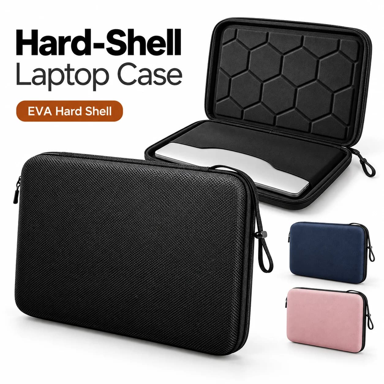 Hard Shell Laptop Sleeve 13 16 Inch EVA Protective Case Shockproof Water Resistant Laptop Bag with Carry Handle