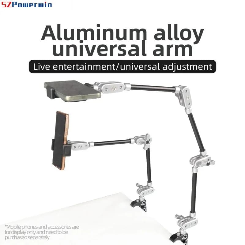 SZpowerwin Camera Magic Arm with Super Clip Bracket for Smartphone Clamp Mount Tablet Webcam Studio Kits Set