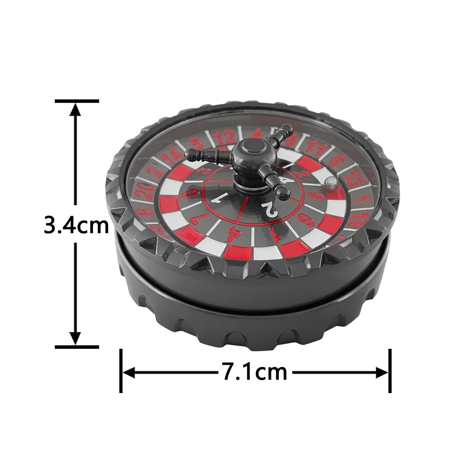 Dadi giroscopici Dadi rotanti per roulette 7 in 1 Dadi metallici multifaccia TRPG Giochi di ruolo DND per Dungeons & Dragons DND Dice D20 D100