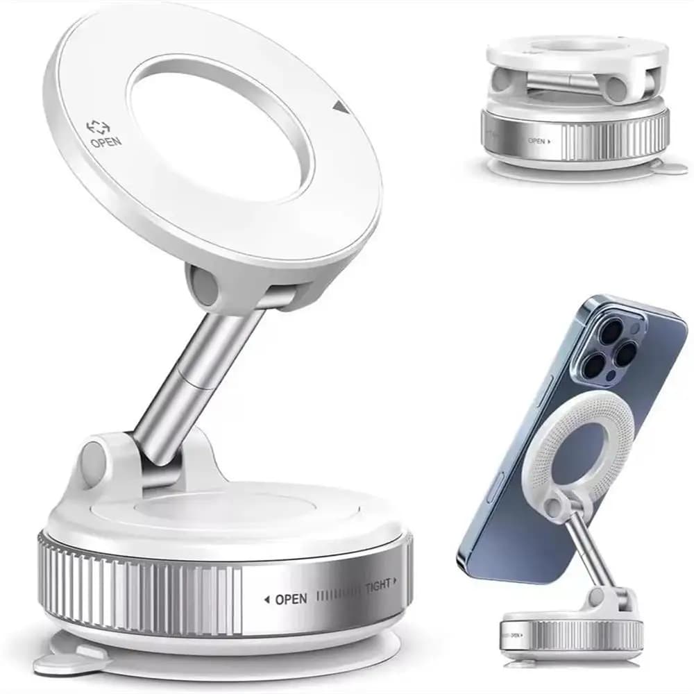New Upgraded Car Navigation Phone Holder Vacuum Magnet Foldable Multi-Angle Adjustment Strong Magnetic Mount Hot Sale Style