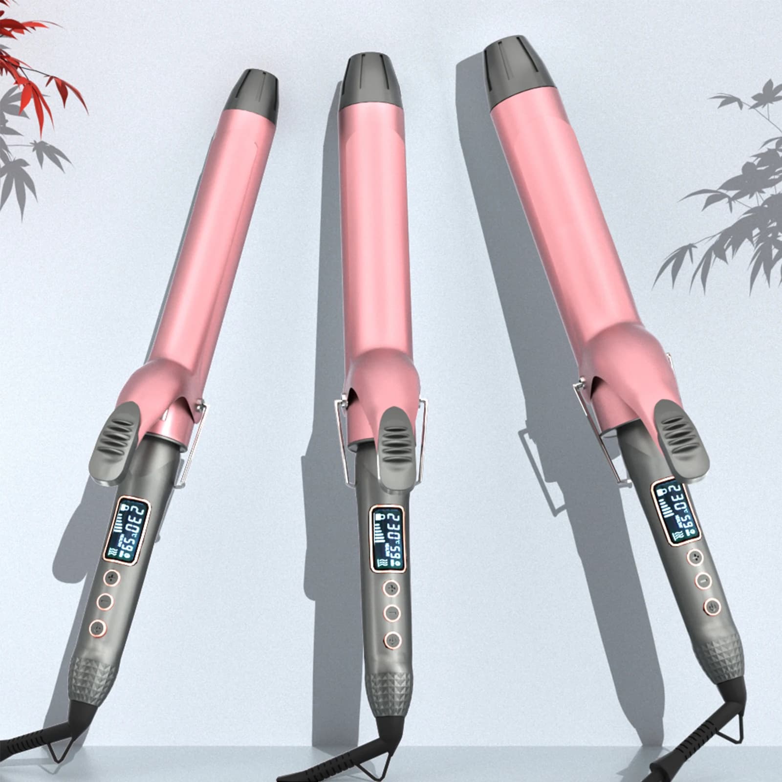 1 pcs 19/25/32/38 MM Professional Eyebrow Bigodino Plate Ceramic Coated PTC Heater LCD Display Iron Curler
