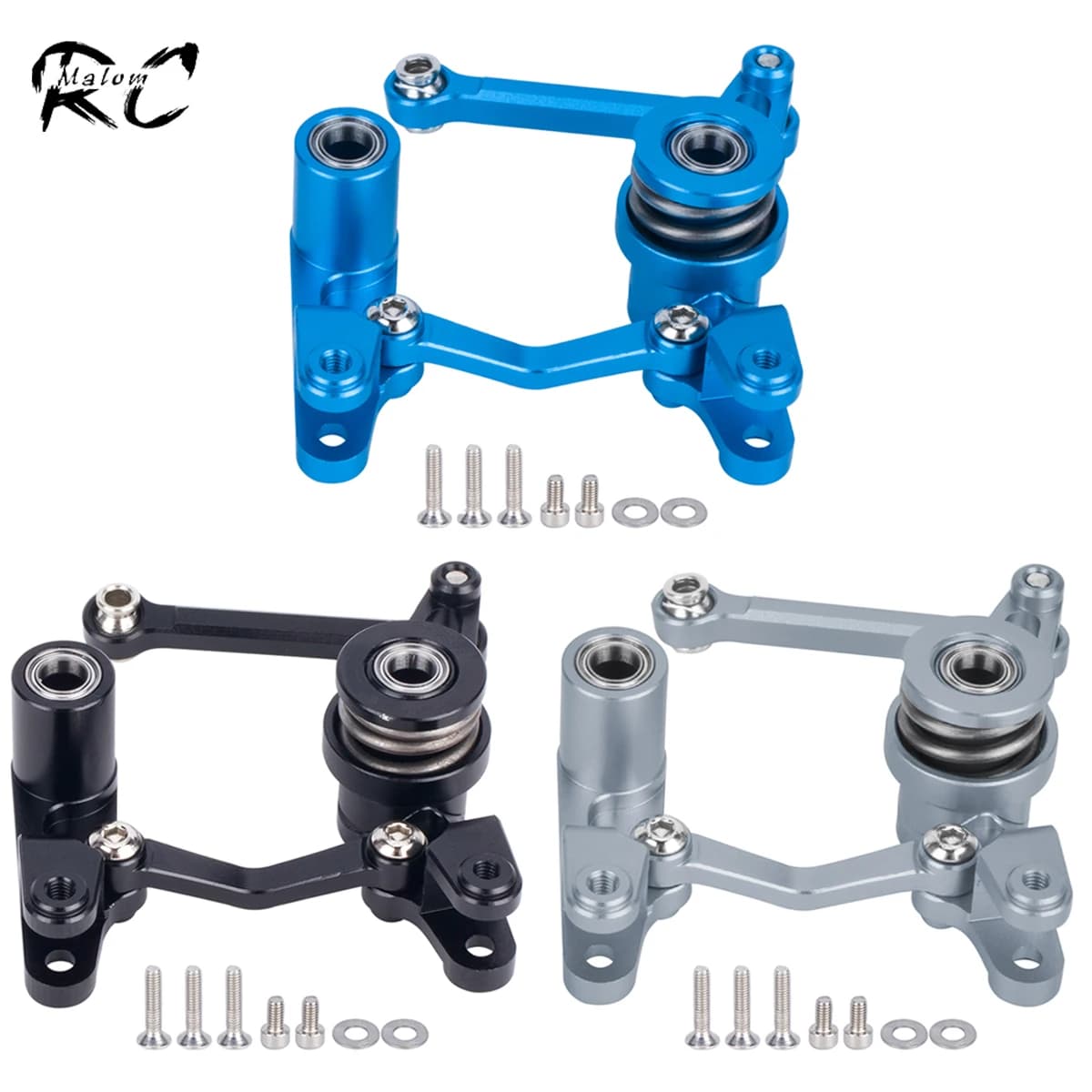 Set di bilanciamento del servo di sterzo in alluminio ad alta resistenza e set di bilanciamento del collegamento di trascinamento per parti di aggiornamento Traxxas BL-2S Slash 4x4 4WD