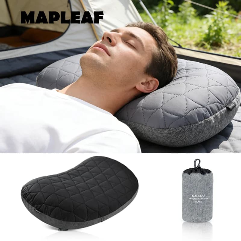 Cuscino Gonfiabile da Campeggio MAPLEAF in TPU, Supporto per Collo e Lombare, Cuscino Ultraleggero per Viaggi ed Escursioni