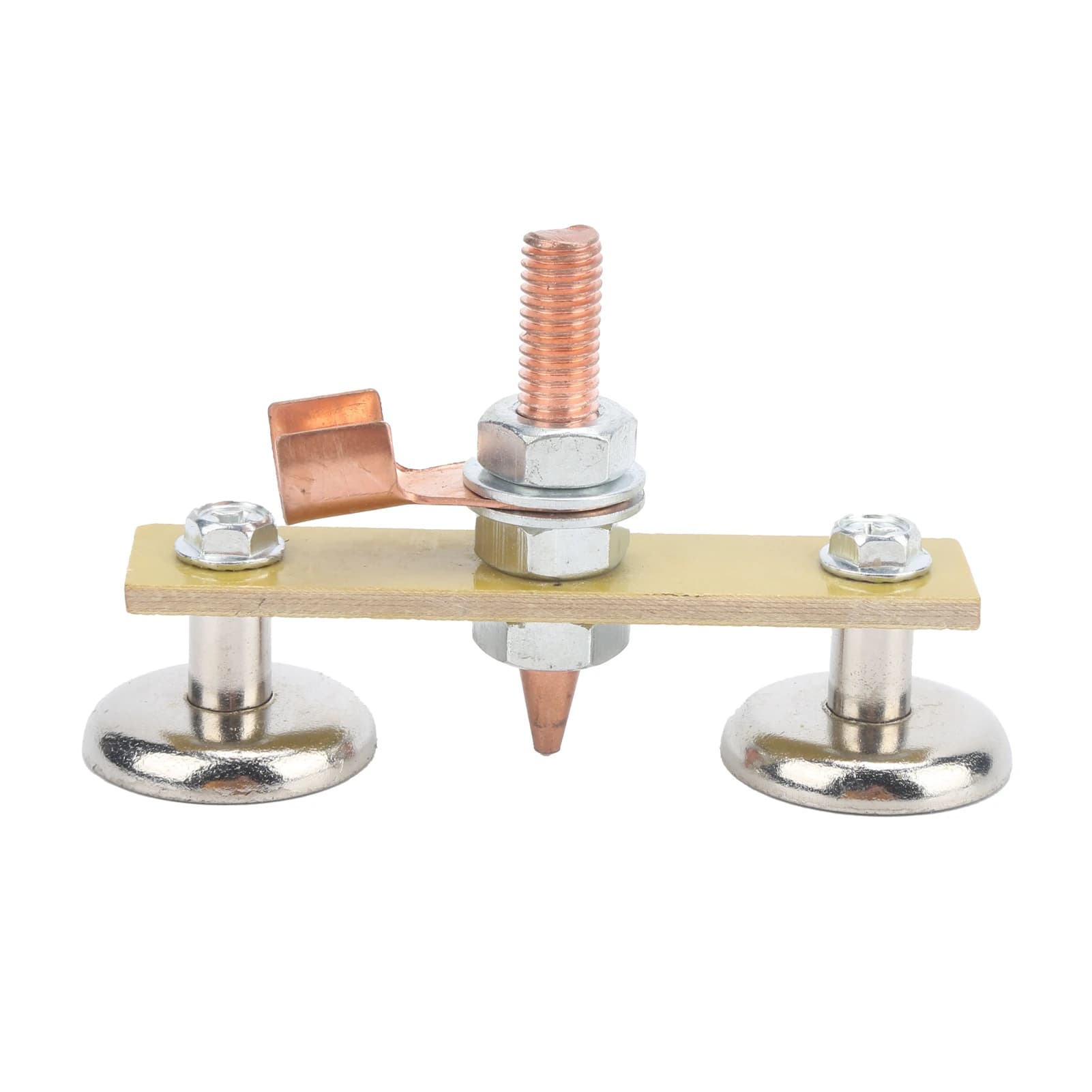 Saldatrice Connettore a terra Testa magnetica per saldatura Scheda isolante in ferro Doppio connettore a terra Strumento per faretti Strumento di saldatura da 4 mm