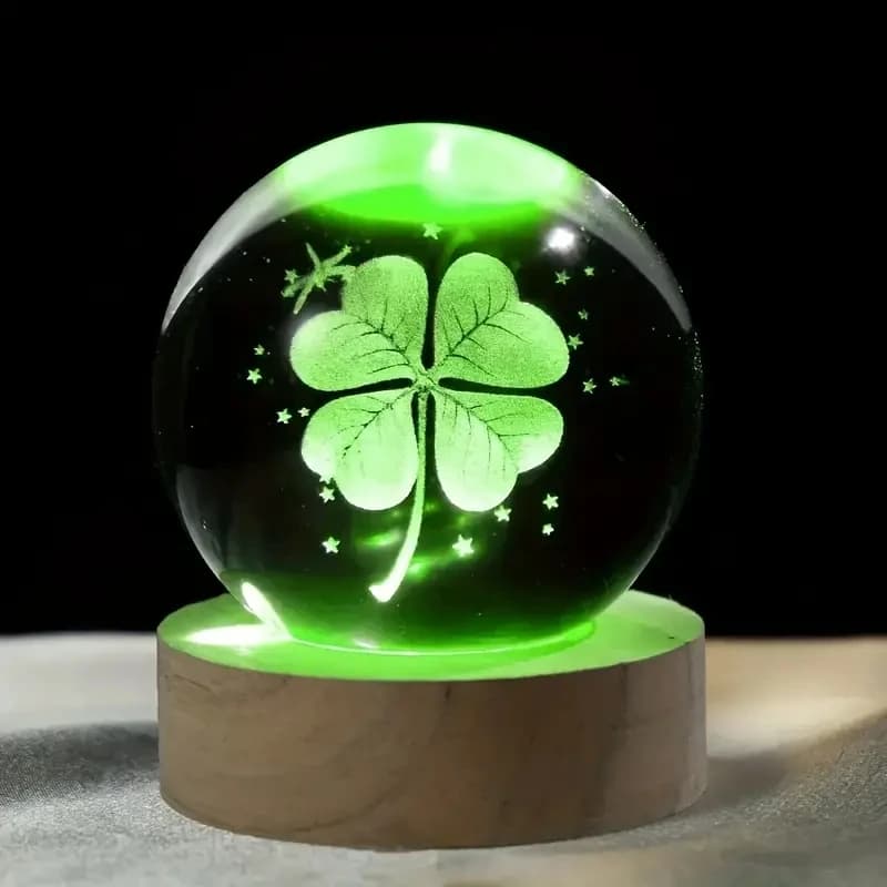 Lampada da luci di cristallo 3D incandescente galassia planetaria luce notturna sfera di cristallo luci notturne luce da comodino decorazioni per la casa regalo di Natale