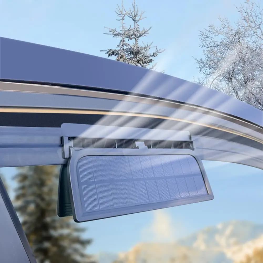 Ventola di raffreddamento per radiatore per auto ad energia solare con 3 prese d'aria Ventola di ventilazione per finestrino dell'auto Ventola di ventilazione automatica alimentata tramite USB per tutte le auto