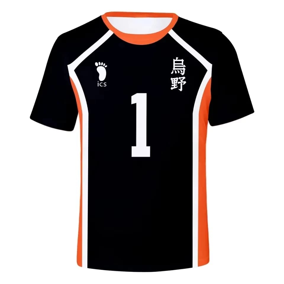 Volleyball shirt Anime Haikyuu Hinata Shoyo Karasuno 2026, Maglia di Uomo della Scuola Superiore Karasuno, Maglia di Pallavolo Kageyama Tobio