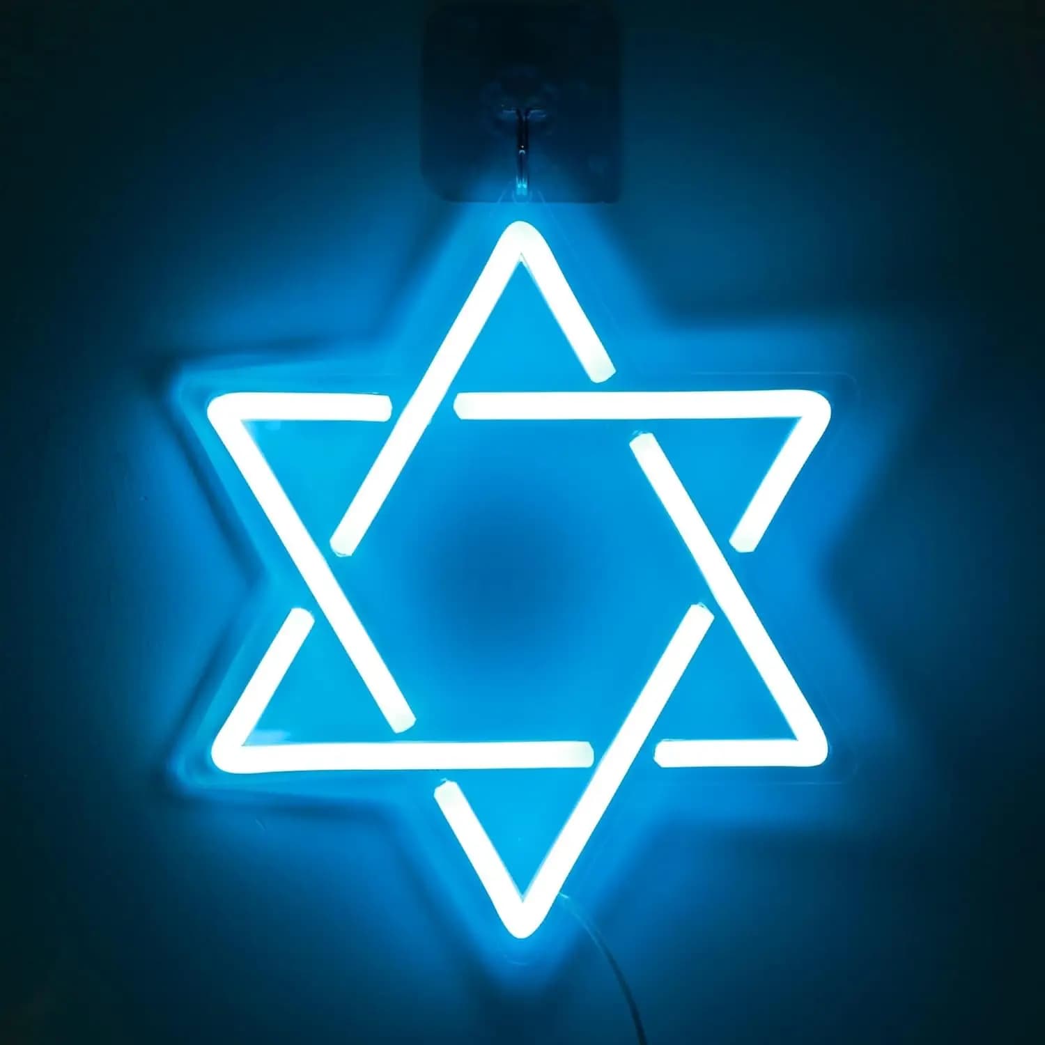 Insegna Luminosa a LED Dimmerabile USB a Forma di Stella di David per Camera da Letto, Soggiorno, Club, Bar, Man Cave, Regali per Feste, Decorazione Murale
