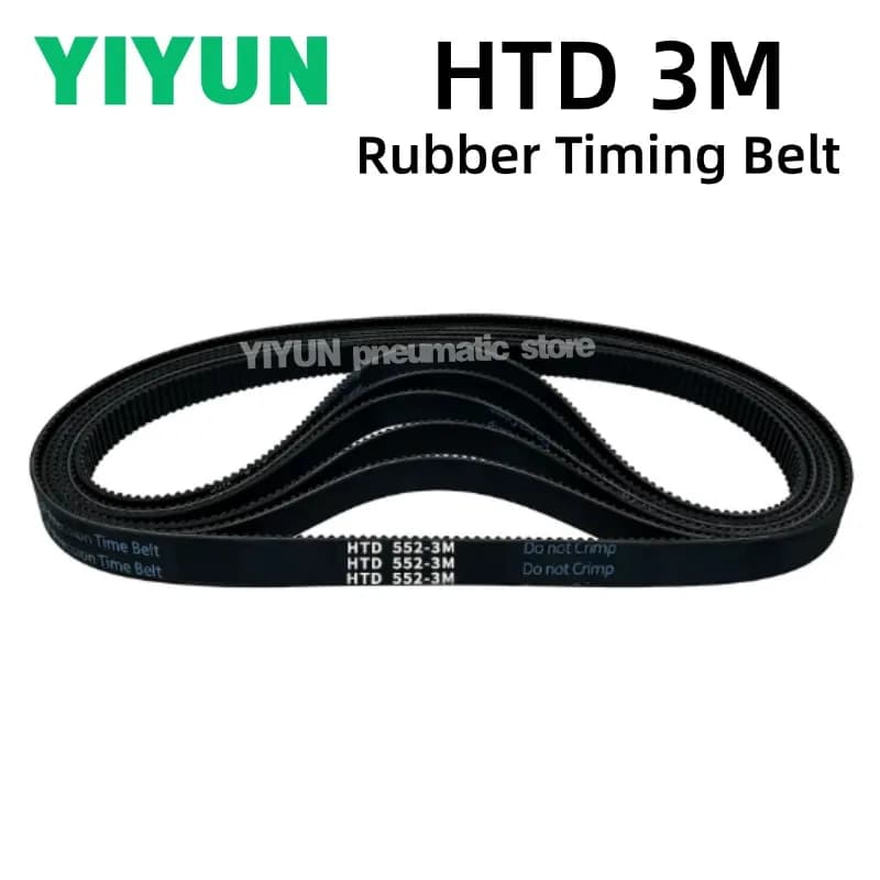 1PC HTD3M -300 378 459 558 600 9001125 1260 1440 1800 2160 Rubber Timing Belt Width 8/10/15/20mm 3mm Pitch For 3D Printer CNC
