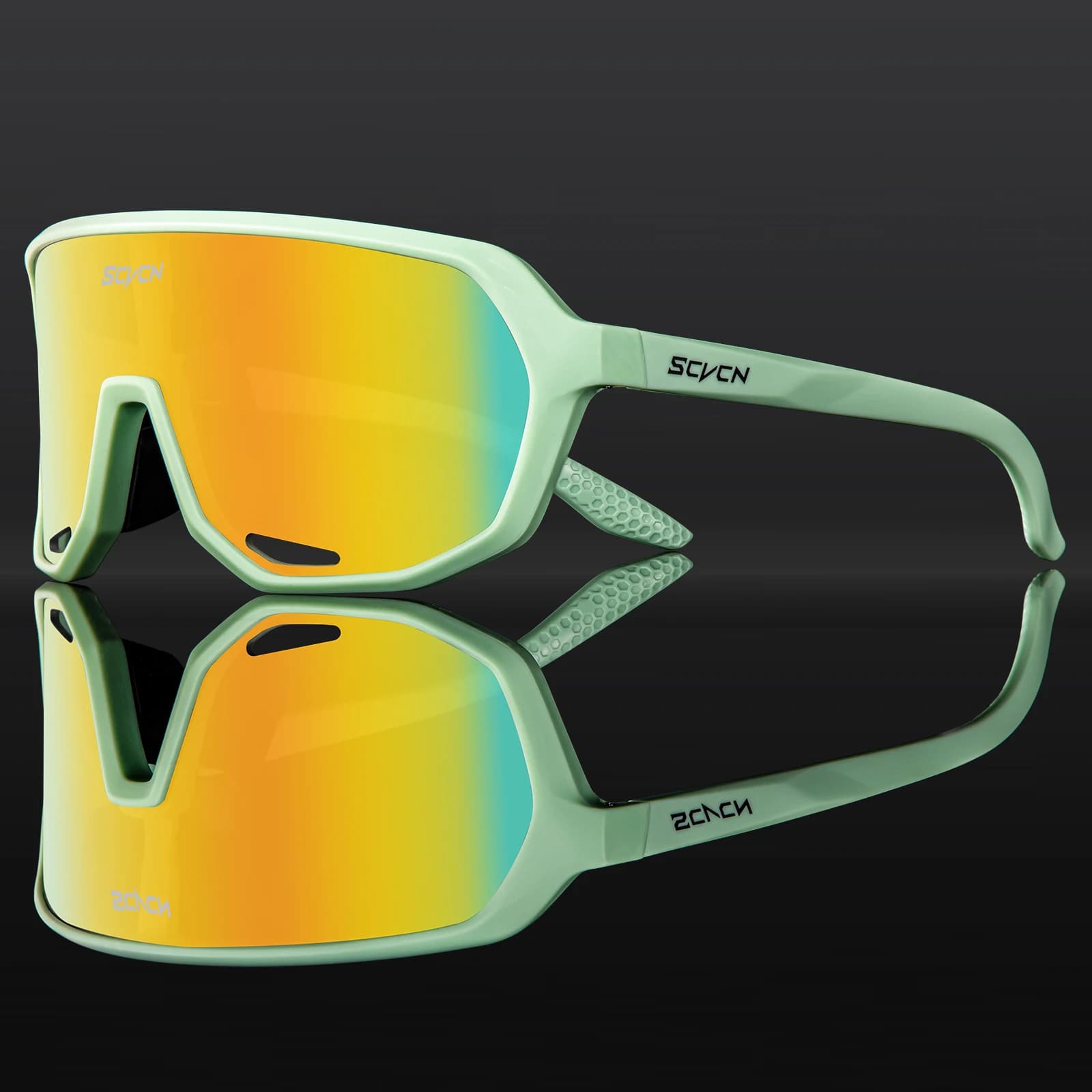 Scvcn Occhiali da sole Occhiali da ciclismo Fotocromatici Sport per uomo Sole Mountain Bike Occhiali da bicicletta da strada Occhiali UV400 Polarizzati MTB