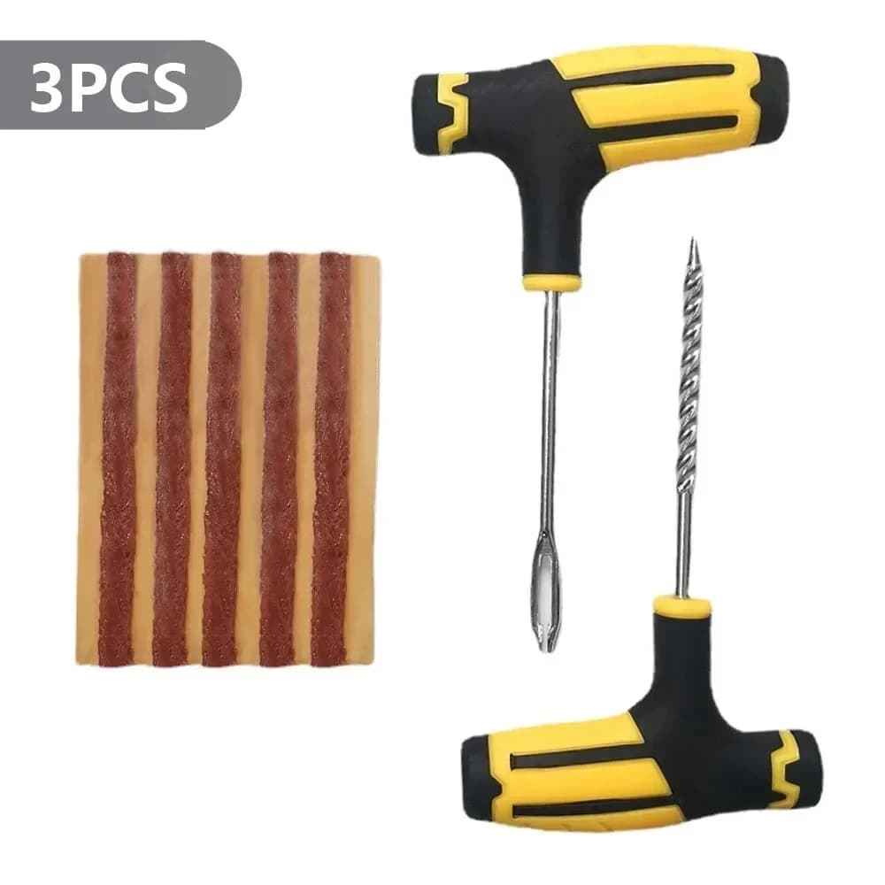 1 Set di strumenti per la riparazione di pneumatici per biciclette da strada striscia di pancetta in gomma per pneumatici Tubeless per bici e strumento di inserimento riparazione senza colla urgente
