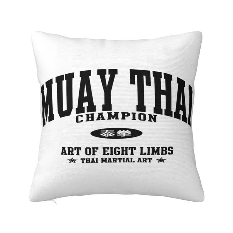Luxury Muay Thai Art Of Eight Limbs Cushion Cover Polyester The Martial Art Pillow for Sofa Car Square Pillowcase Home Decor