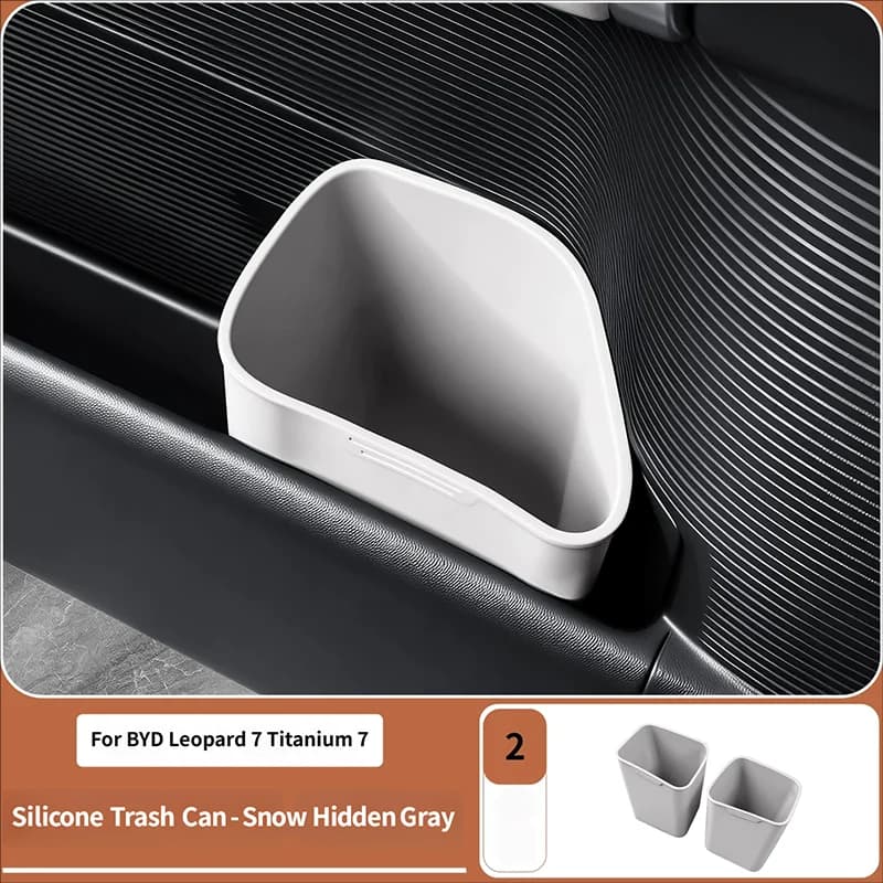 For BYD Leopard 7 Titanium 7 2025 2026 Silicone Car Trash Can, Umbrella Storage Bucket Interior Accessories