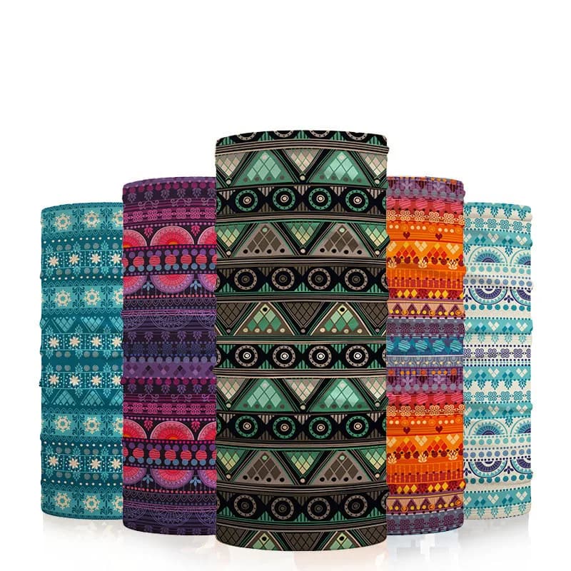 Personalizzato nativo sudoccidentale Navajo messicano etnico azteco stampa geometrica Bandana scaldacollo sci invernale tubo sciarpa ghetta copertura per il viso