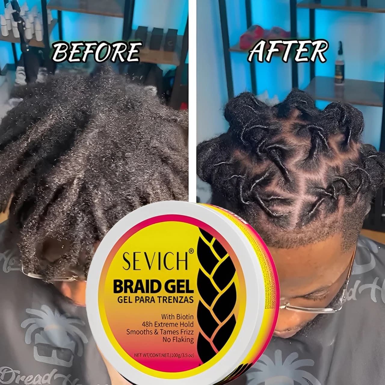 100g Biotina Treccia Gel Per Lo Styling Controllo A Lunga Durata Gel Liscio Tama Rapidamente Bordi Crespo Finitura Dei Capelli Pomata Cera Per Lo Styling Dei Capelli