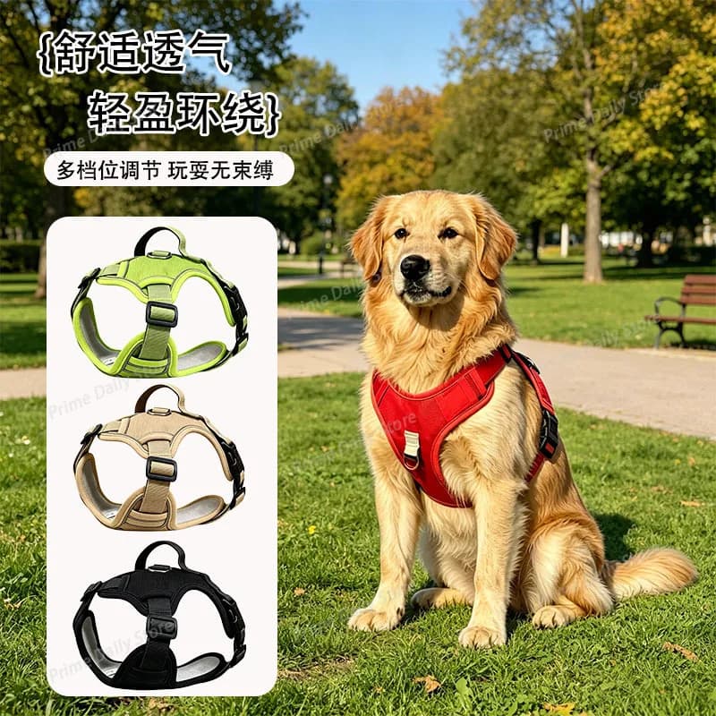 Harness Leash, Anti‑Pull Vest‑Style for Labrador, Small, Medium and Large Dogs