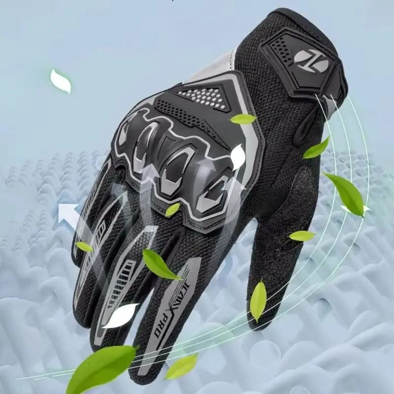 Guanti da equitazione estivi con touch screen traspirante Guanti unisex leggeri e confortevoli con dita intere in PVC per moto e ciclismo