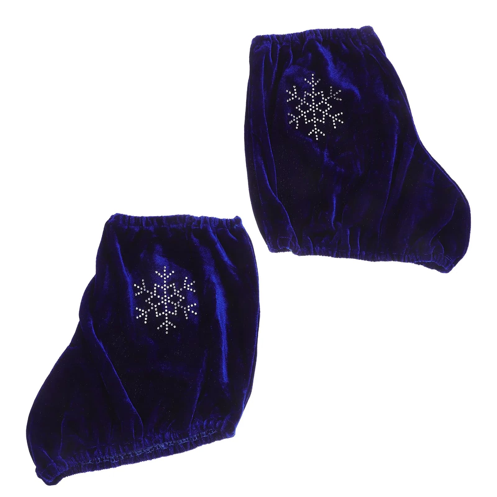 1 Paio di Eleganti Copriscarpe Blu per Pattini da Ghiaccio con Strass Scintillanti per Protezione e Allenamento su Pattini di Taglia Media
