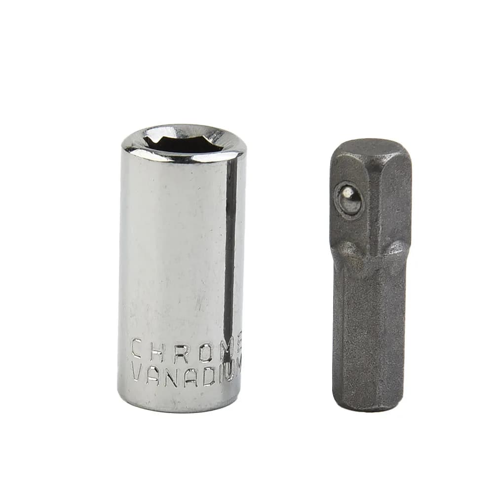 Drill Socket Adapter Converter Set 1/4inch Hex Shank To 1/4inch Square Driver Tool For Quick Change Power Tool Parts