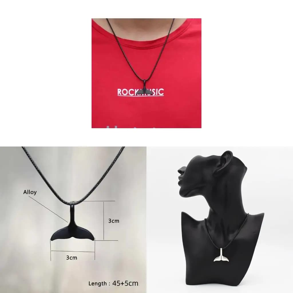 Contemporary Marine Life Necklace Whale Dolphin Tail Charm Jewelry Fashion Statement Clavicle Chain For Everyday Wear