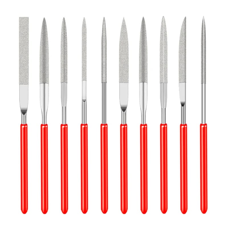 10 Pz Diamond needle lime set 3x140mm Mini needle lime kit for stone, glass, metal, carving, hand tools, needle lime set