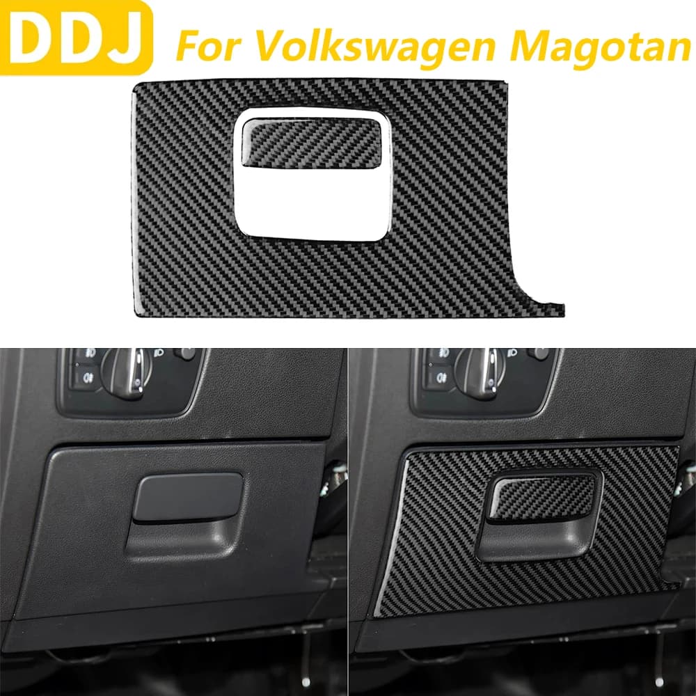 For Volkswagen Magotan CC 2017-2024 Carbon Fiber Driver Dashboard Storage Box Cover Panel Decorative Car Accessories Wall decal