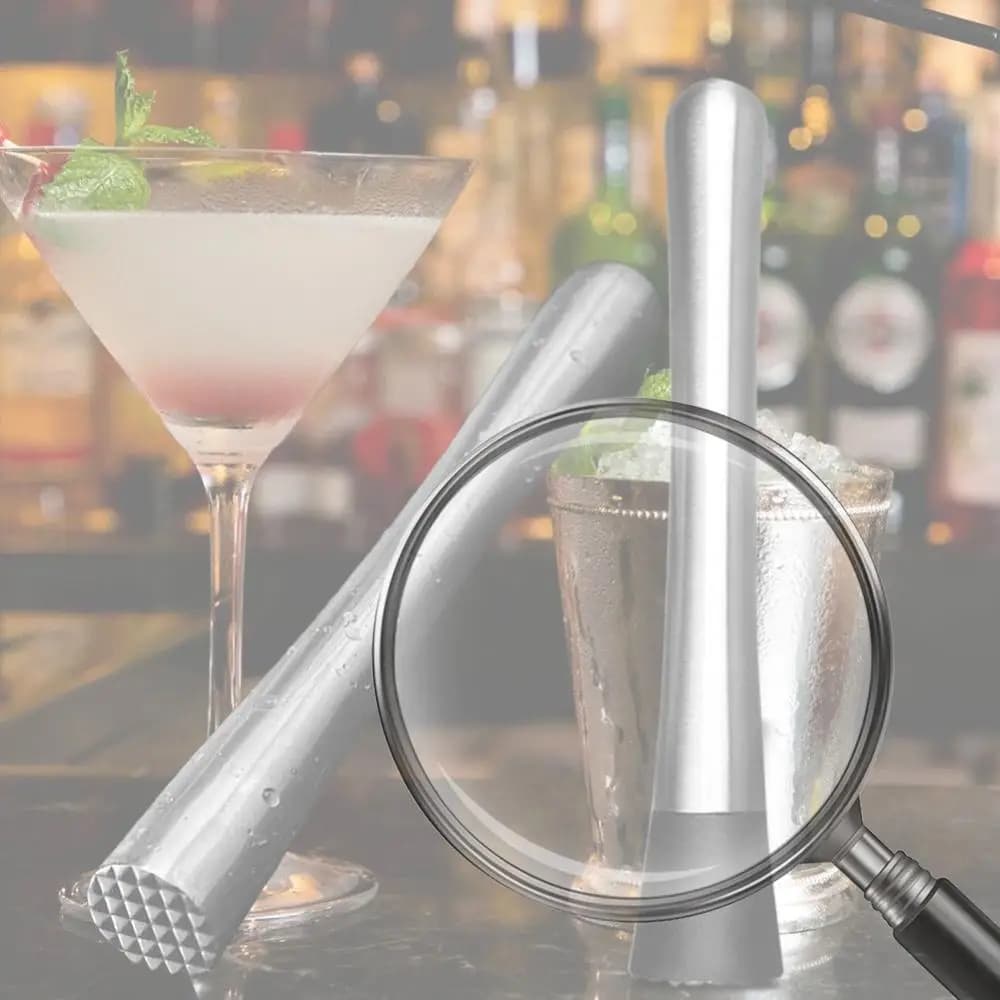 Stainless Steel Wine Mixing Stick Cocktail Muddler Shaker With Crushing Hammer DIY Drink Fruit Muddler Crushed Ice Barware Tool