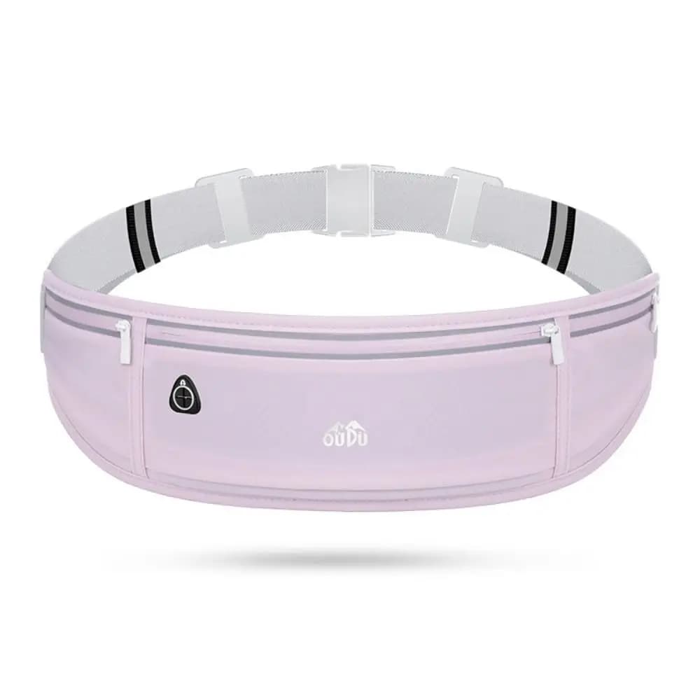 Waterproof Running Waist Belt Light Invisible Sports Waist Reflective Strip Women Adjustable Running Waist Bag
