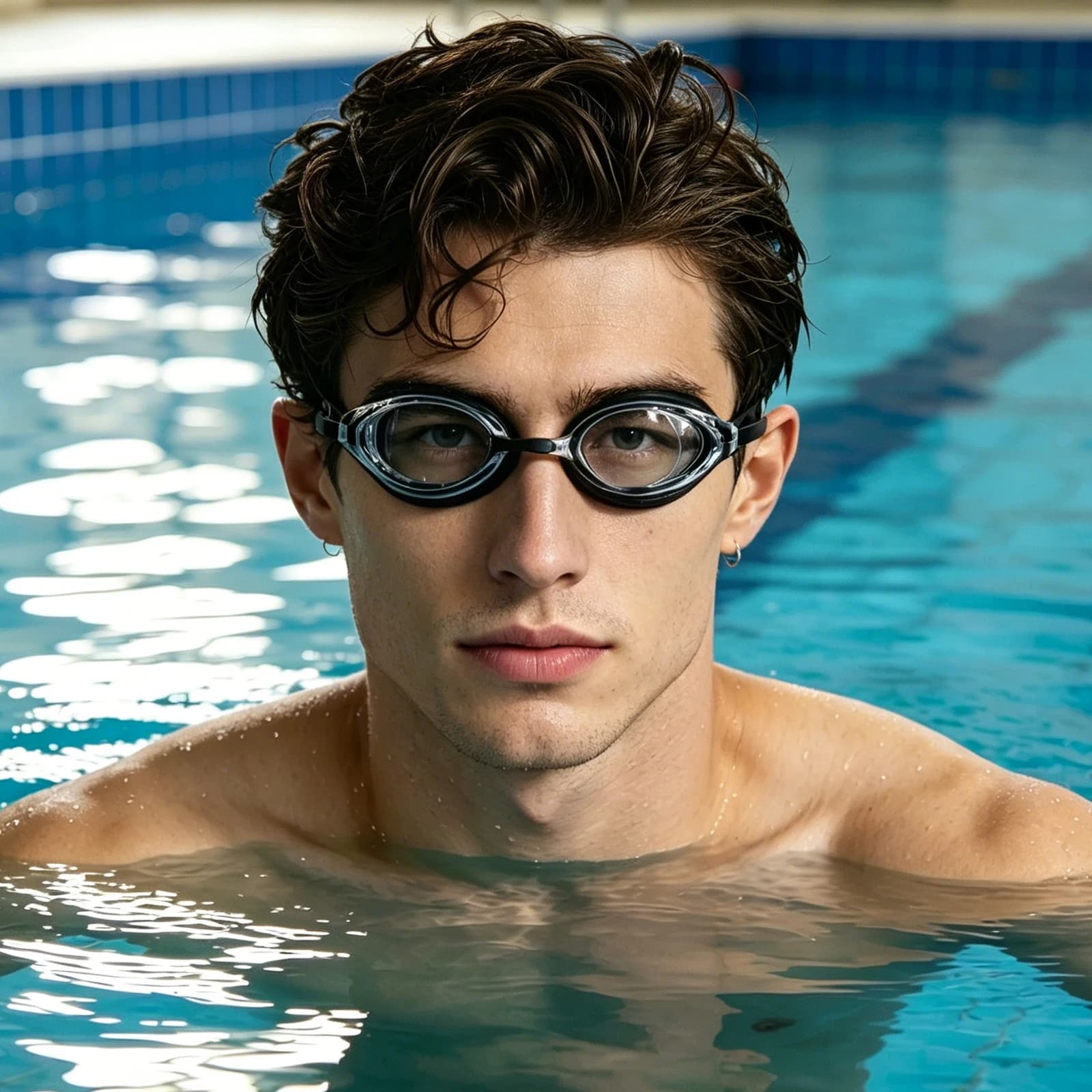 Occhialini da Nuoto per Adulti, Impermeabili, Antiappannamento, Senza Perdite d'Aria, per Allenamento, Competizioni, Piscina e Divertimento