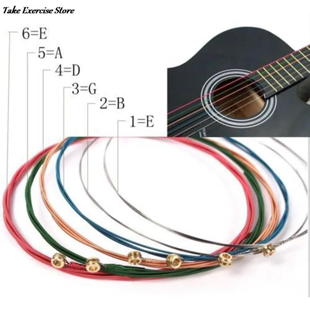 6 pz/set Nylon arcobaleno colorato corde per Ukulele parte di ricambio durevole per accessori per strumenti musicali per chitarra Ukulele