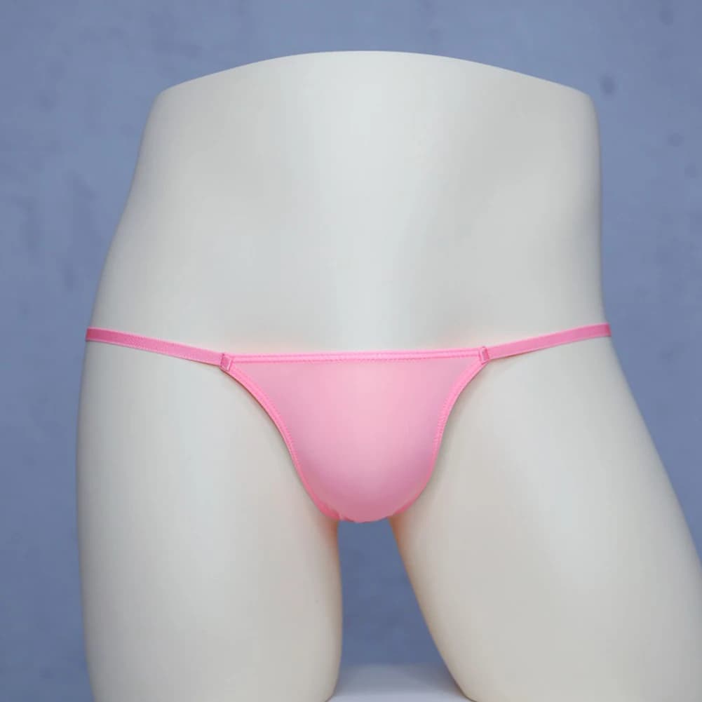 Perizoma Intimo Vacanza Bikini Intimo G String Leggero elasticizzato Tinta unita T Back Perizoma Traslucido Seta di ghiaccio 1 pz