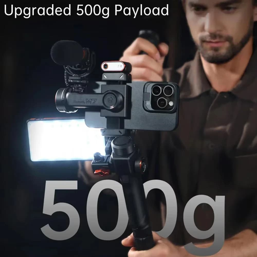 Hohem Stabilizzatore ufficiale per smartphone ISteady M7 Ai Face Tracking Gimbal per telefono a 3 assi Selfie Stick integrato per telefono/Gimbal Android