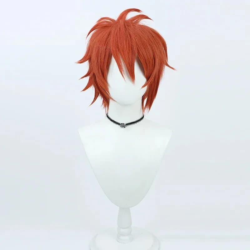 IDOLiSH7 Nanase Riku Cosplay Capelli sintetici corti rossi resistenti al calore Festa di Halloween Carnevale Gioco di ruolo Parrucca gratuita Cap5;c,6's.2;b'