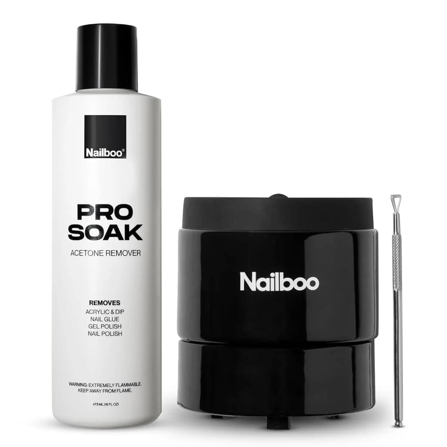 Kit elettrico per la rimozione dello smalto riscaldato con acetone puro per immersione in polvere, gel, acrilico e press on