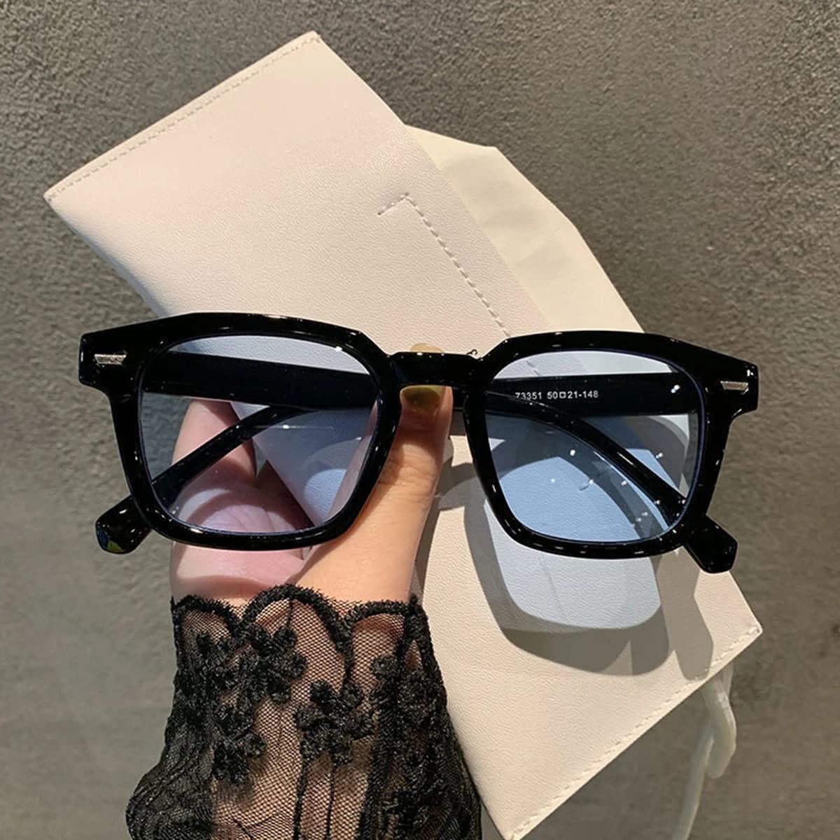 1 paio di occhiali moda Unisex con montatura quadrata trasparente per la decorazione quotidiana accessori per sfumature Casual
