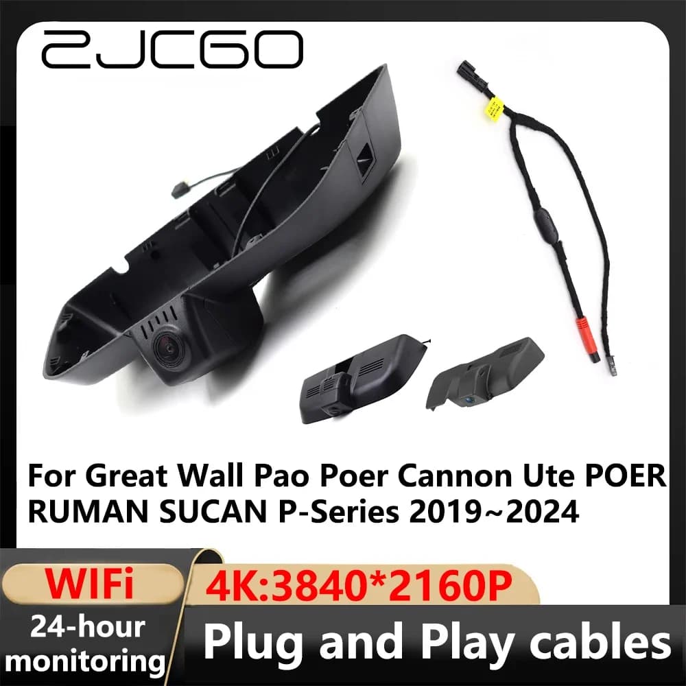 ZJCGO 4K Wifi 3840*2160 DVR for cars Dash Cam recorder for Great Wall Pao Poer Cannon Ute POER RUMAN SUCAN P-Series 2019 ~ 2024
