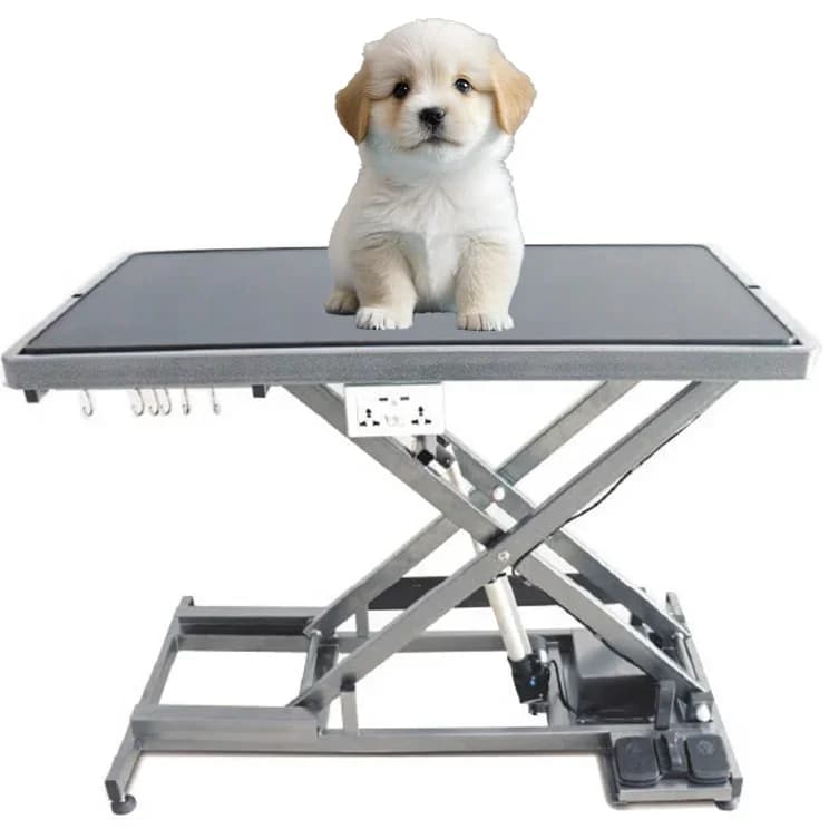 Veterinary Animal Hospital Salon Iron Pet Grooming Table for Small Dogs with Dog Lease Home Pet Bathing Station