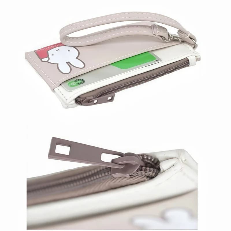 Portacarte Kawaii Miffy con Stampa Cartone Animato, Porta Monete e Documenti, Borsa Portatile Multiuso, Porta Carte di Credito, Regalo Quotidiano