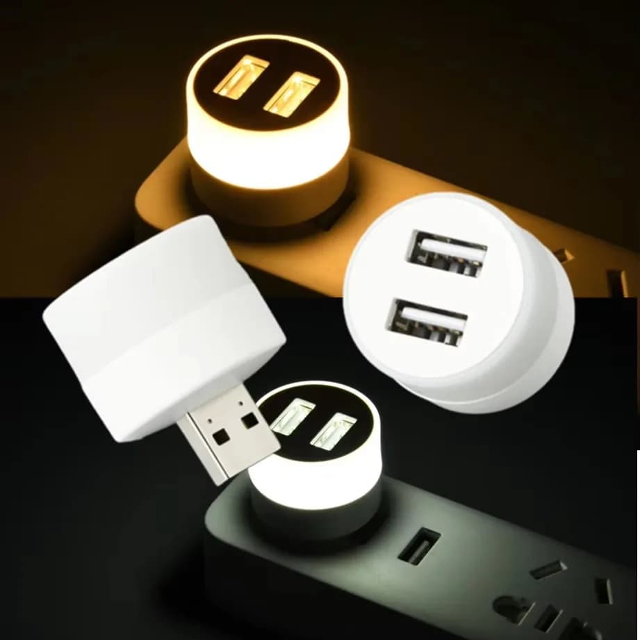 Luce notturna USB Lampade da libro piccole USB Protezione a LED Luce da lettura Spina USB Lampada da scrivania per ricarica mobile per computer LedPortable