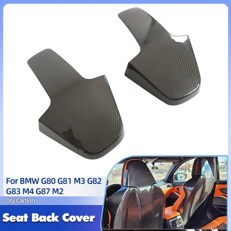 Coperture per Schienale Sedili Auto in Fibra di Carbonio Prepreg per BMW G80 G81 M3 G82 G83 M4 G87 M2 2021-2024, Kit Carrozzeria Interno