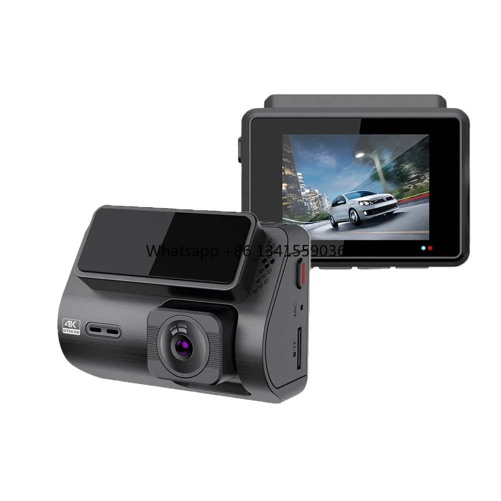 Mini Dashcam con Wifi Gps 4k + 1080P Registrazione video per auto Dvr 2 telecamere 4k Dash Cam Doppia lente Telecamera anteriore e posteriore Car Black Box