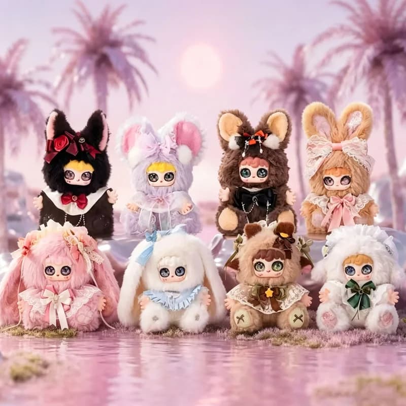 NANONO Moonlight Tea Party Series Blind Box Cute Lolita Plush Doll Kawaii Bag Charm Collectible Toy Ornament Gift for Girls Fans