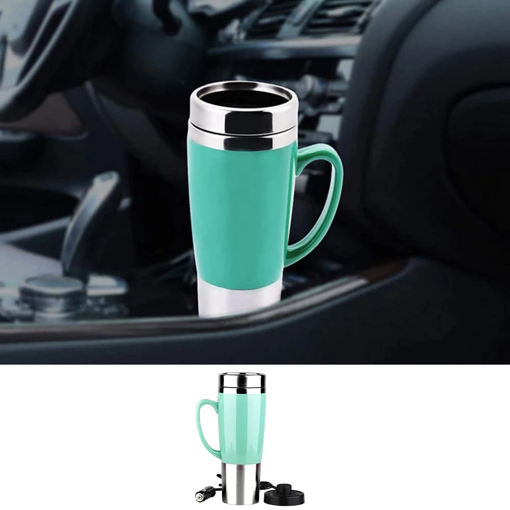 12V Car Electric Kettle Car Heating Cup Stainless Steel Portable Water Heater Bottle Thermal Cup Car Kettle
