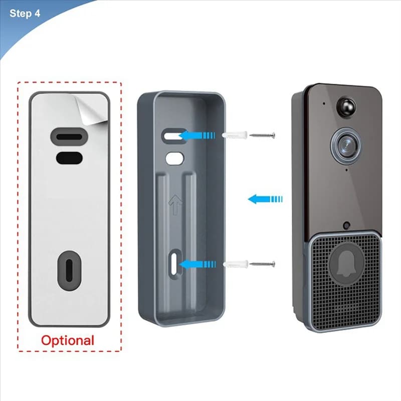 ABKN-Wireless Wifi Videocitofono Campanello Telecamera PIR Rilevazione umana Cloud Storage Campanello per porta esterno Citofono Smart Home