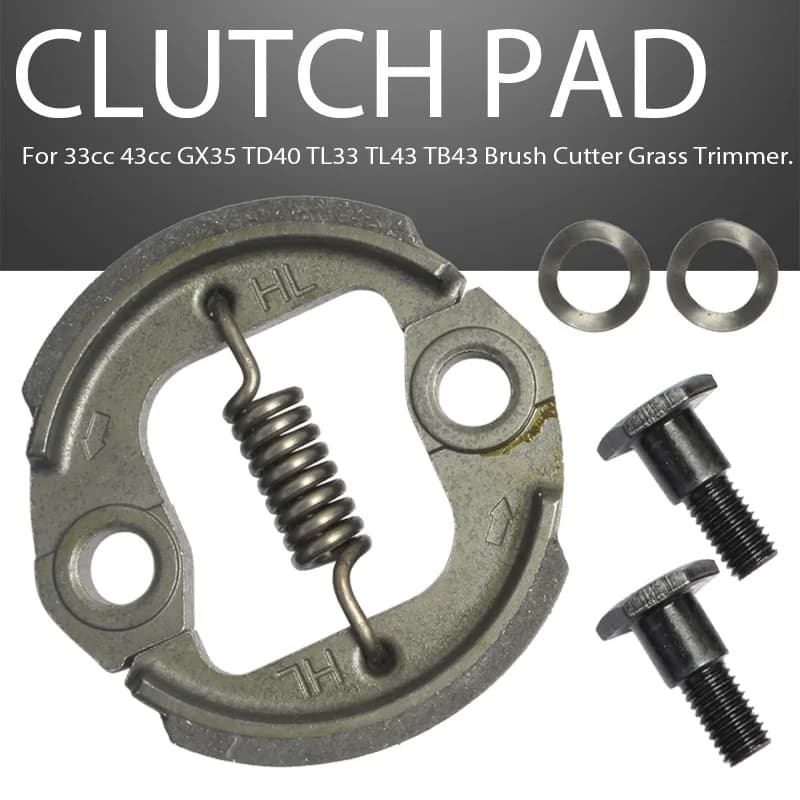 Centrifugal Clutch Shoe Assy Clutch Pad Replacement Fit 33/43cc GX35 TD40 TL/TL43 TB43 Brush Cutter Grass Trimmer
