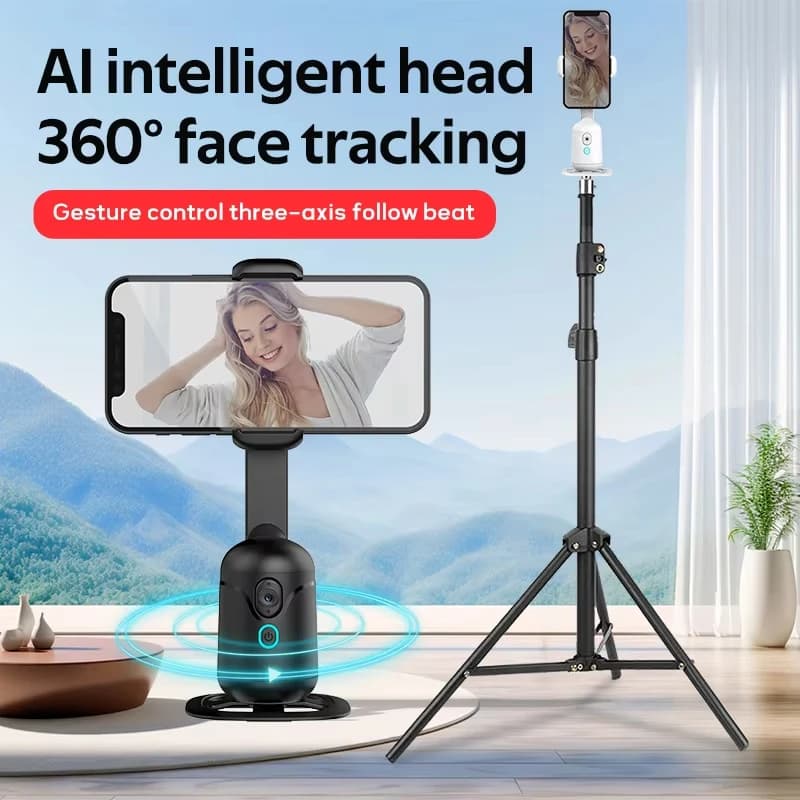 Tripod with automatic face tracking Smart Gimbal 360 ° Rotation stabilizer Phone Selfie Stick Control gestures suitable for video recording