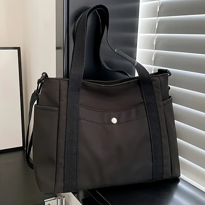 Tote bag for every day of great capacity, women's shoulder bag for everyday life, casual chic woman handbag, canvas bag with side pockets