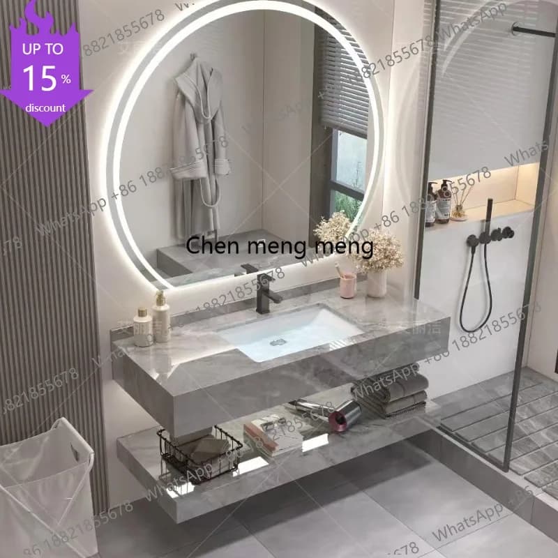 Mobile Bagno Rustico Moderno Grigio Lucido Salvaspazio Europeo Stretto Q178