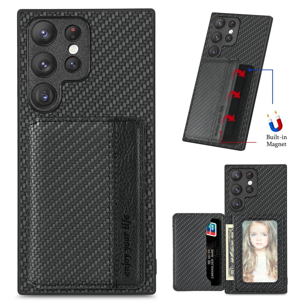 Custodia in Pelle con Portafoglio RFID e Porta Carte per Samsung Galaxy S26 Ultra, Cover Magnetica per Samsung S 26 Edge Pro Plus